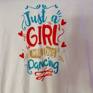 White Graphic Tee with Colorful Print